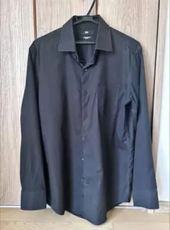 UNIQLO ブラック スリムフィット ワイシャツ L