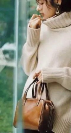 GALERIE VIE ファインウール タートルネックプルオーバー