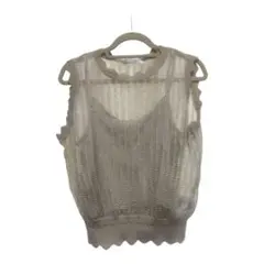 シアーラメニットノースリーブオーバー