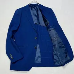 P.S.FA｜マリゾット イタリア生地 2Bジャケット ネイビーチェック 背抜き