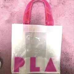 PLAZA BASICS PVCバッグ S ピンク クリアバッグ