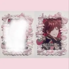 ♡ ホイップデコ トレカケース 量産型 ピンク リボン いちご b7 ♡