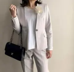 PLST プラステ　セットアップスーツ　ベージュ