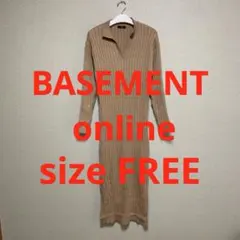 BASEMENT online 衿付きニットワンピース