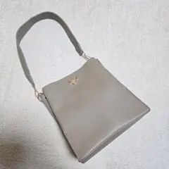 【245】ショルダーバッグ グレージュ レザー RyuRyu リュリュのサムネイル