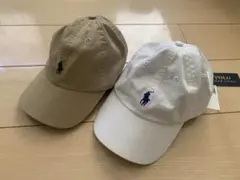 Polo Ralph Lauren キャップ 2点セット　白（新品）、ベージュ