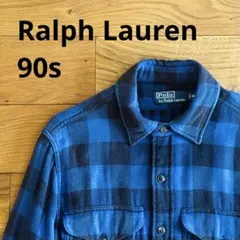 90s 肉厚 Ralph Lauren バッファローチェック ヘビーネル