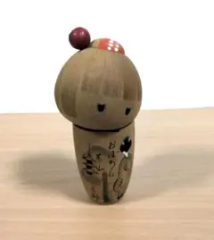 レア！木製こけし⑧ 日本伝統工芸品 民芸品 怒った表情 14.5cm - メルカリ
