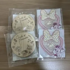 ダッフィー木製コースター　ミニーコースター