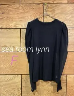 Sea room lynn シースルー　シアー　トップス　パフスリーブ　ブラックのサムネイル