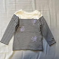kate spade ボーダー ✖️ ハートデザイン長袖Tシャツ　90
