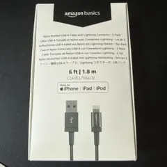 Amazon Basics ライトニングケーブル 1.8m 2本セット
