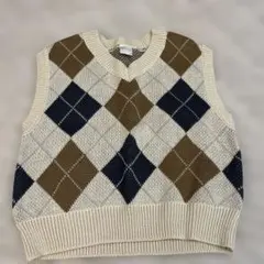 tete a tete アーガイル柄 ベビーベスト 95cm