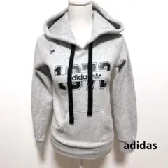 ♡adidasアディダス♡パーカー裏起毛秋冬♡Sグレー