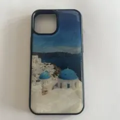 iKins iPhone13mini用ケース サントリーニ島デザイン