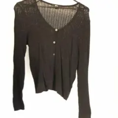 UNIQLO ブラック Vネック カーディガン M