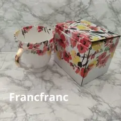 Sona☆様専用◆花柄マグカップ 金色ハンドル付き　Francfranc 赤