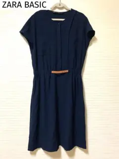 ZARA BASIC ウエストベルトワンピース