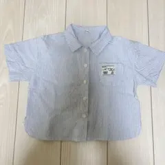 【値下げ】水色ストライプ半袖シャツ