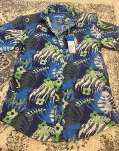 新品 adidas アロハシャツ ボタニカル柄 ブルー系のサムネイル
