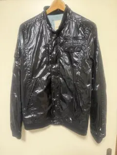 DIESEL ブラック光沢ジャンパー