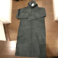 UNIQLOダークグリーン ハイネックニットワンピース Mサイズ　新品タグ付き
