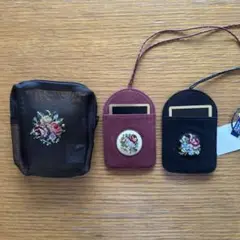 Petit Point プチポアン 久家道子 カードケース メッシュポーチ３点