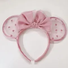 ミニー レースカチューシャ ピンク