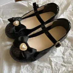 ブラックリボン付きフォーマルシューズ　20.0cm