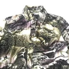 ozzconte オッズコンテ　ドラゴンプリント長袖シャツ