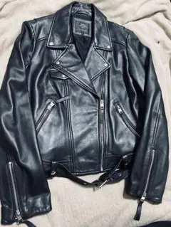 ZARA limit 美品 本革レザーダブルライダースジャケット Unisex