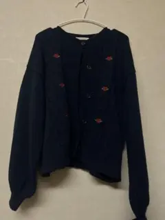 2日以内に発送⭕️花柄 手編み風 カーディガン