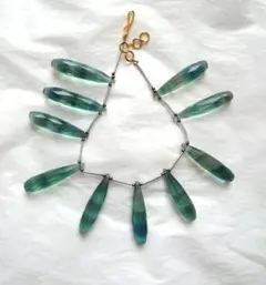 New❗️ロング フローライト ティアドロップ 一連