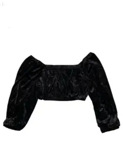 【A3302】ZARA/レディース/Mサイズ/新品タグ付き/ベロア/ブラックのサムネイル