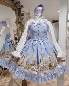 morphose メタモルフォーゼ サックス JSK No.859 Disney Alice in Wonderland / ジャンパースカートセット
