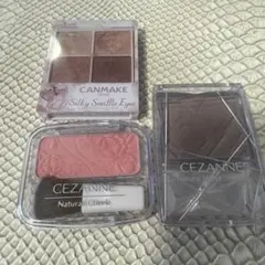 CANMAKE シルキースフレアイズ  CEZANNE チーク シェーディング