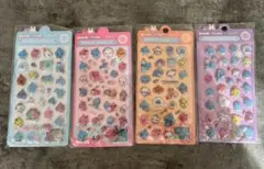 しずくちゃん　ぷくぷくシール　３Dステッカー　４枚セット