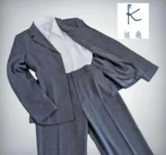 【KUMIKYOKU】組曲　セットアップ　パンツスーツ　ビジネス　グレー系　2