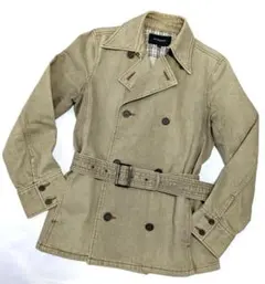 【お洒落の上級者】 バーバリー　デニムトレンチコート ダブルブレスレット