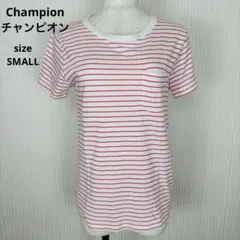 Championチャンピオン ボーダーTシャツ 刺繍ロゴ ストライプ
