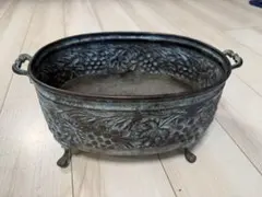 真鍮製アンティークプランター・シノワズリ 24cm - メルカリ