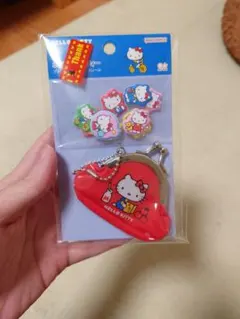 ハローキティ シール・ポップデコパーティー プチパース付きフレークシール