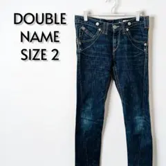 DOUBLE NAME ダブルネーム デニムパンツ 濃紺 サイズ2【677】のサムネイル