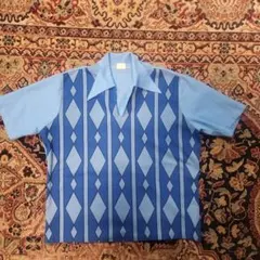60s 70s タウンクラフト ポロシャツ 半袖 TOWNCRAFT 総柄のサムネイル