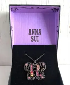 アナスイ*Rロゴ　ネックレス*アルファベット　ラインストーン