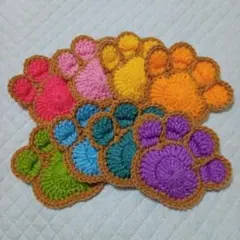 肉球モチーフ8枚(ベージュ)