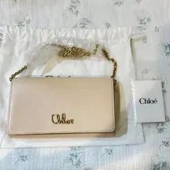 【美品】　クロエ　Chloé ショルダーバッグ チェーンバッグ ベージュピンクのサムネイル