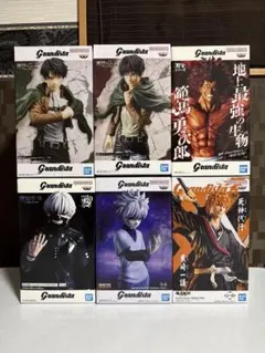 フィギュア　６点(エレン　リヴァイ　黒崎一護　キルア　金木研　範馬勇次郎)