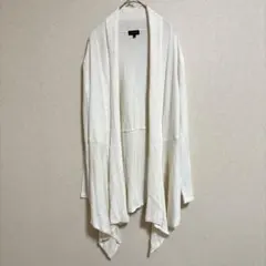TALBOTS タルボット ドレープカーディガンLアイボリー ロングカーディガン