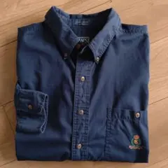 CHAPS RALPH LAUREN 長袖シャツ/無地/ボタンダウン/古着/XL